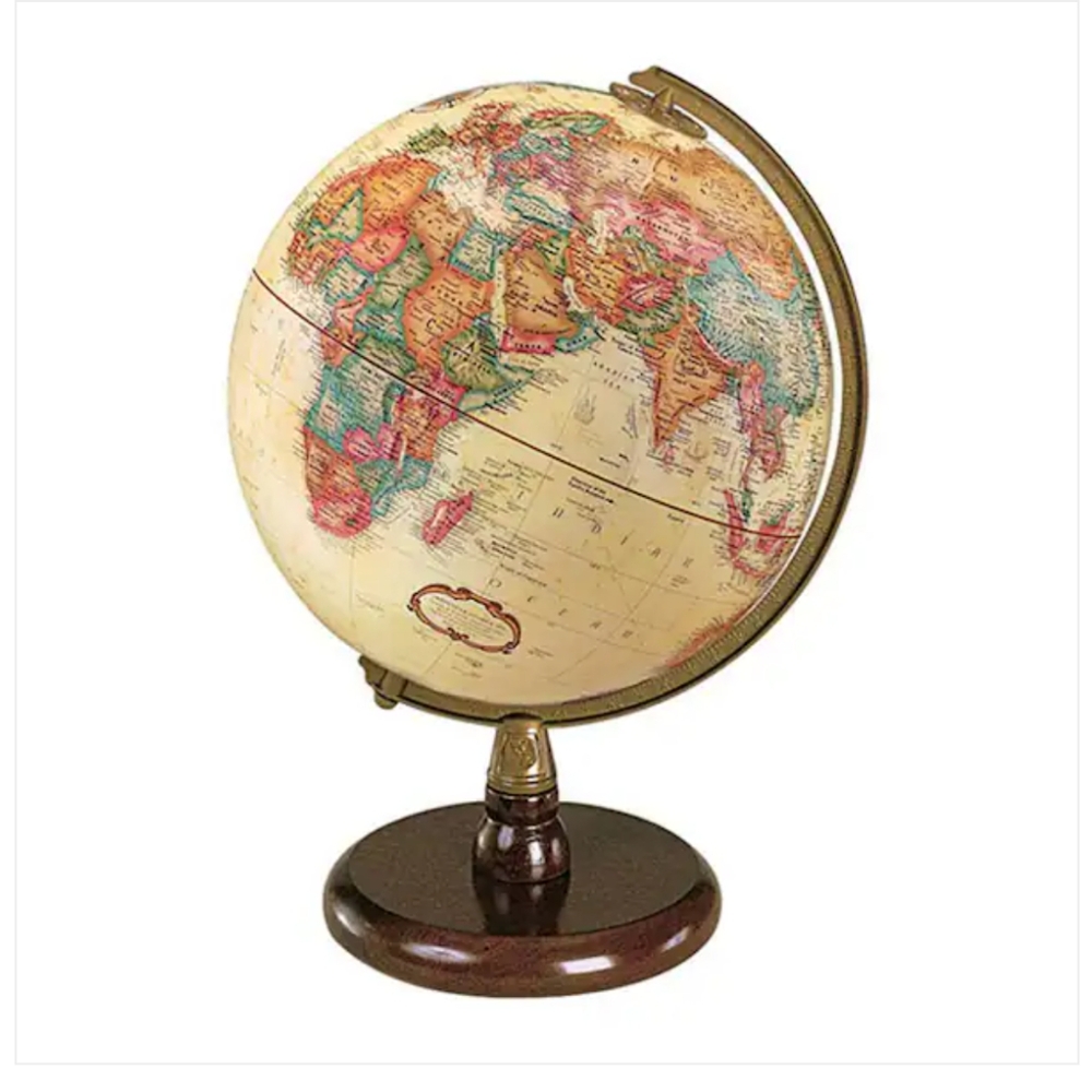 9 Inch World Classic Series Globe With Wooden Base
